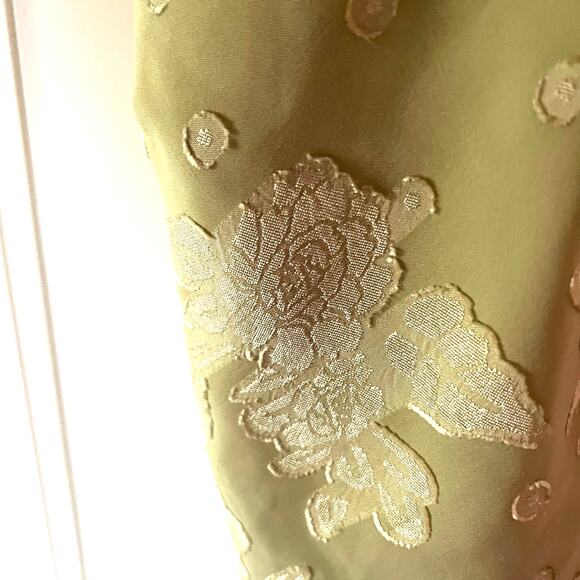 Hello Molly Green Jacquard Floral  Dress SZ 4 - Picture 6 of 10